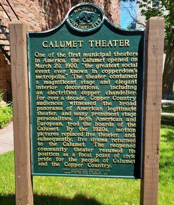 Historical Marker for Calumet Theater