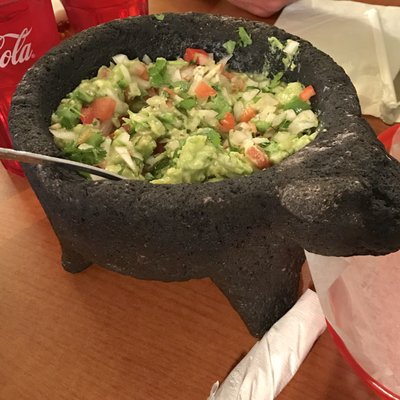 Fresh guacamole and street tacos were delicious.