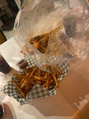 Cajun fries are delicious and the food is bomb.com, will be coming here often