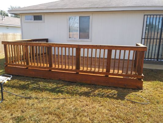 Deck cleaned