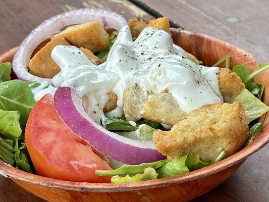 Side Garden Salad with Bleu Cheese dressing