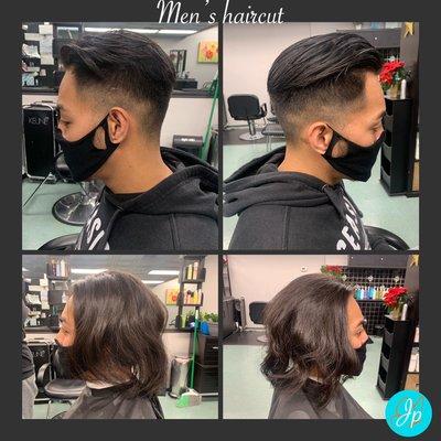 Men's fade with undercut.