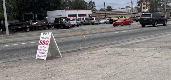 Look for the sign on Hwy 17-look for their large concrete parking lot