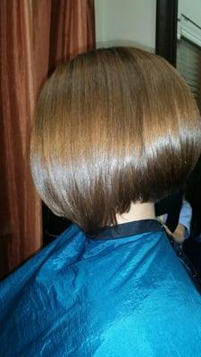 After Beautiful Bob Haircut