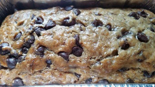 Banana choc chip bread