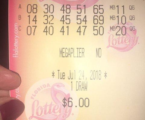 Let's hope I am a WINNER! I just collected $2.00.....