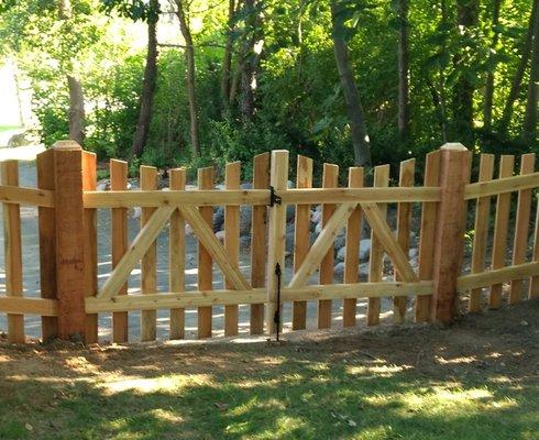 Wooden Gate Installation in Wonder Lake, IL