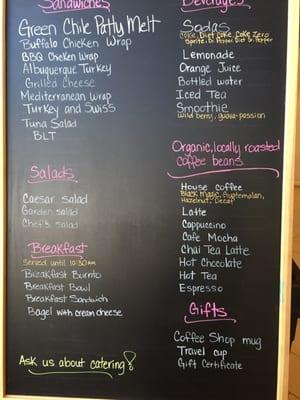 Menu - I'll have to come by for lunch!