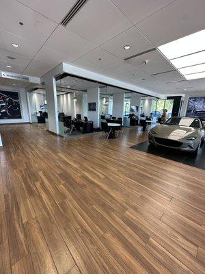 Showroom and sales desks