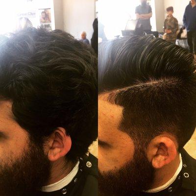 Fresh cut with hard part before and after by Kevin