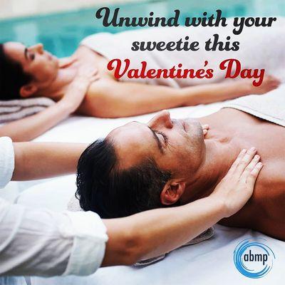 Book your massage on Valentine's day and get a free enhancement.  We offer couple massages