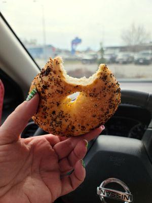 Pesto parmesan bagel...delicious!!