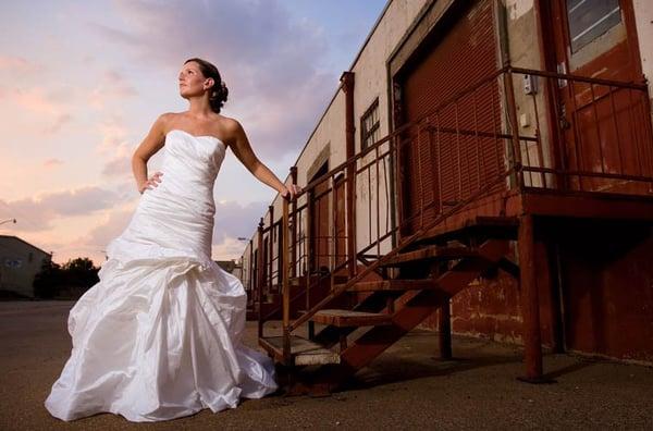 bridal portraits in Fort Worth's Northside