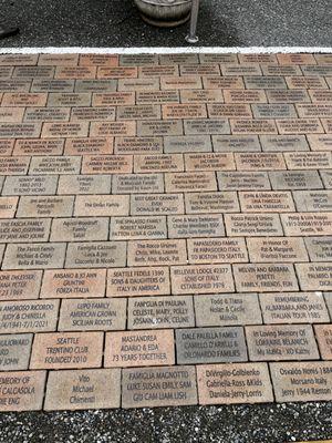 A portion of the personalized brick piazza. Can't wait for the rest to be installed.