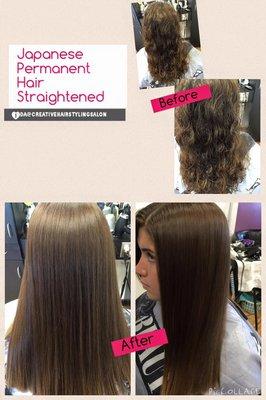 Japanese Permanent Hair Straightening Transformation