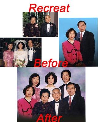 Before and After photos of restoration.