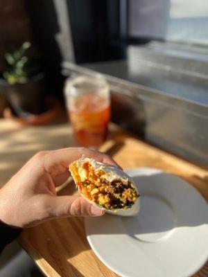 Vegan breakfast burrito