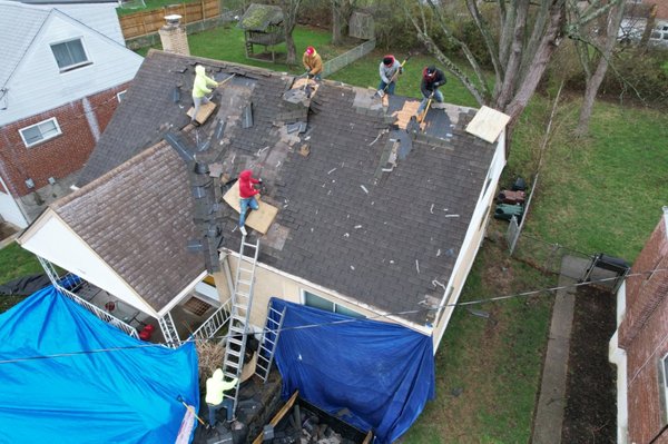 Removal of old roof shingles