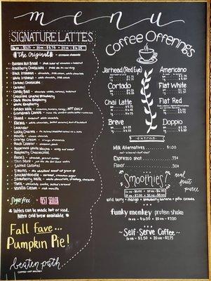 Menu board