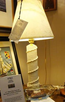 Custom made nautical lamps and lampshades are available at Skipjack in Olde Towne Portsmouth, VA.