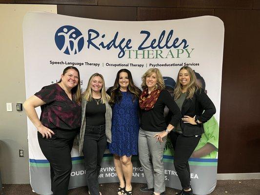 Ridge Zeller Therapy Owners with Speech Therapists and Clinical Fellows for Speech Therapy for kids.