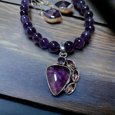 Beautiful natural Semiprecious Gemstones Amethyst