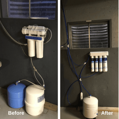 Culligan Aqua Cleer Drinking Water System in a Basement