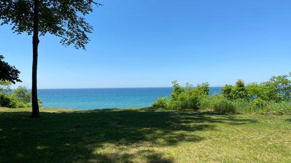 Lake view from picnic tables