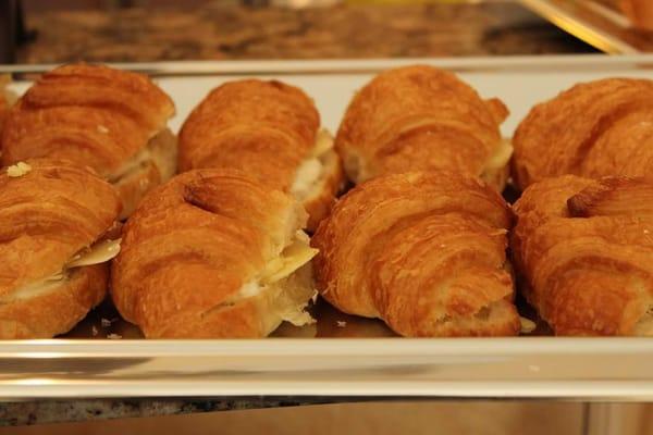 Catering: croissant with importat Ballyshannon aged cheddar cheese and yogurt sauce