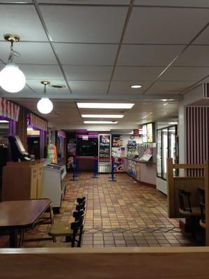 View from the seating area looking towards main doors