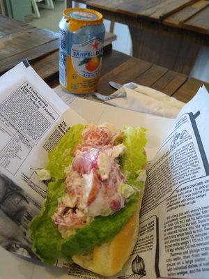 Cold lobster roll. Very fresh and tasty lobster. Not mealy or soggy meat. Perfection.