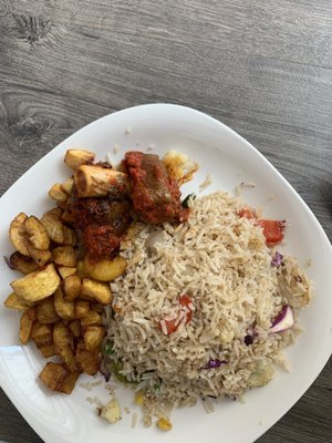 West African Fried Rice with Goat