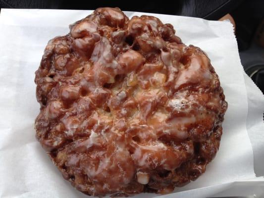 Apple fritter that will leave your taste buds and mouth very oily.