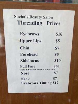 Threading Prices