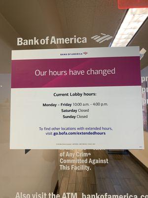 New hours