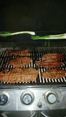 On the grill,from the store