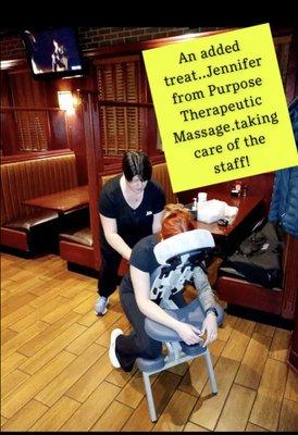 Chair massage too!