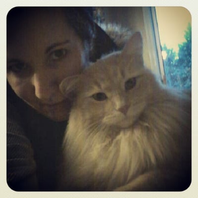 me and Rufio one of my clients cats! love him!