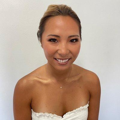 Bronze Bridal Makeup with body hilighting