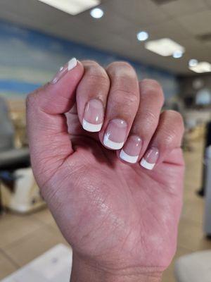 Gel french tip manicure