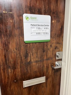 The door to Quest Diagnostics