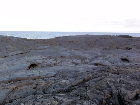 Lava rock leading up to the beach