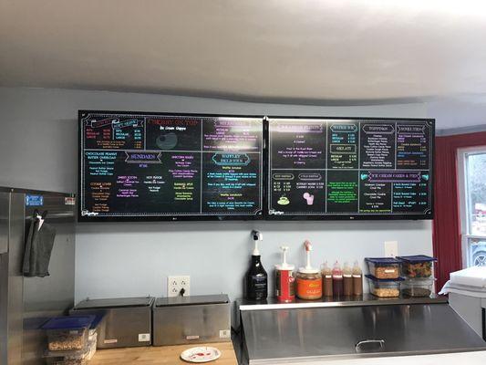 Most amazing looking menu for awesome ice cream!