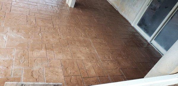 Add stamped concrete and staining to your patio