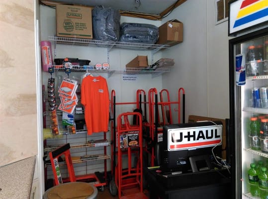 U-Haul moving supplies & check in desk