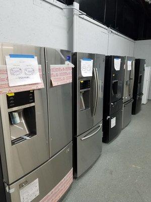 Large selection of appliances refrigerators stoves washer and dryers Etc.