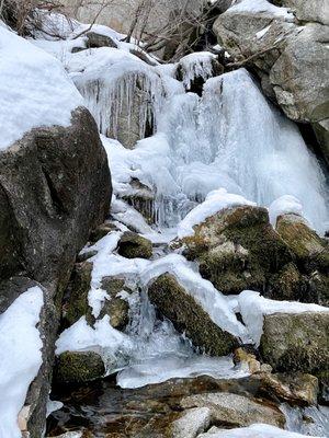 Frozen waterfall