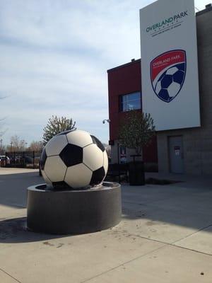 Another sign summer is on the way...the soccer ball fountain has been uncovered from the cold winter and is now flowing again!