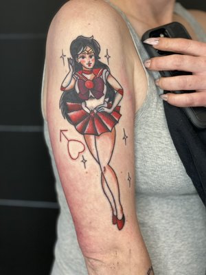 Pinup/anime girl done by Amber!