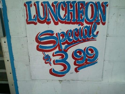 Daily lunch special 3.99